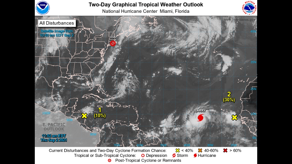 Nhc Monitoring Two Systems In The Caribbean Sea Atlantic Ocean Loop