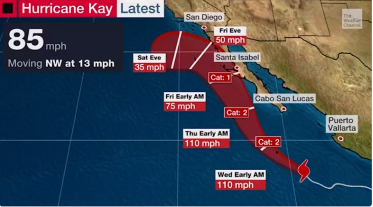 Hurricane Key projected track (Source: The Weather Channel)