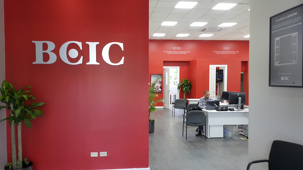 Inside the BCIC branch in Barbados.