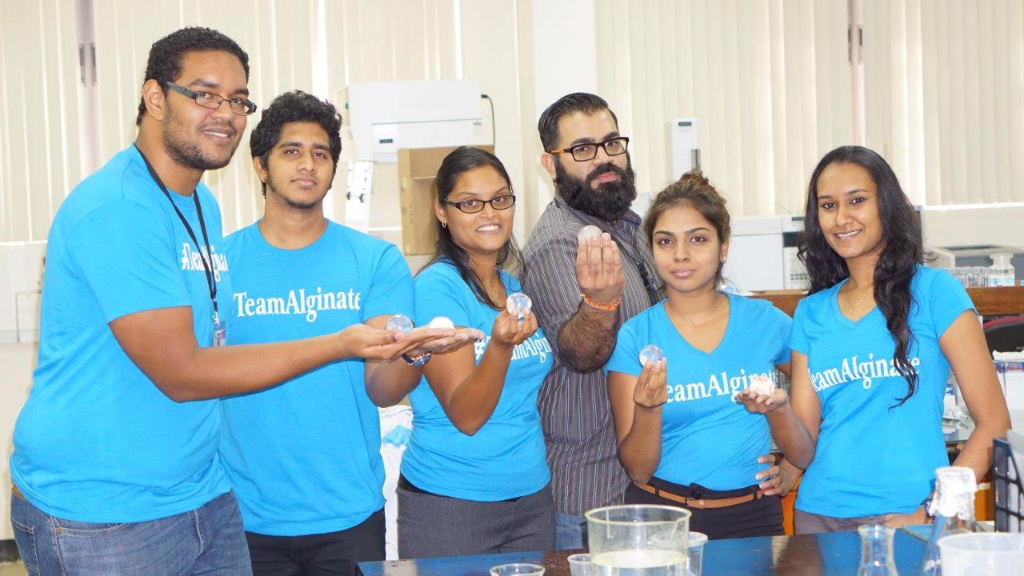 UWI seaweed water bottles 