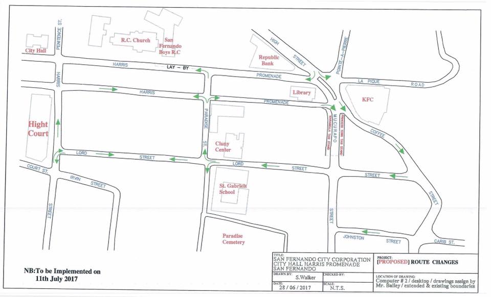 Map Of San Fernando Trinidad With Streets Sfcc: Traffic Congestion Alleviated In San Fernando | Loop Trinidad & Tobago