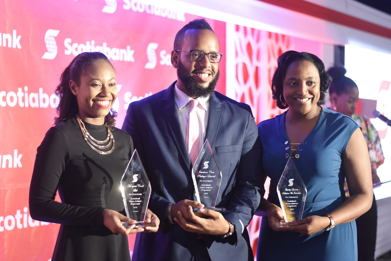 Three-way split for Scotiabank Vision Achiever top award | Loop Jamaica