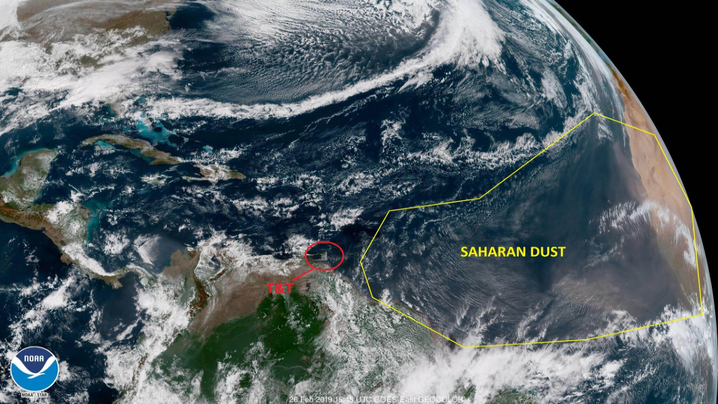 Saharan Dust to move over T&T on Wednesday Loop News