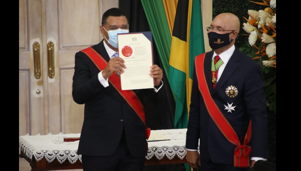 swear in of jamaica prime minister