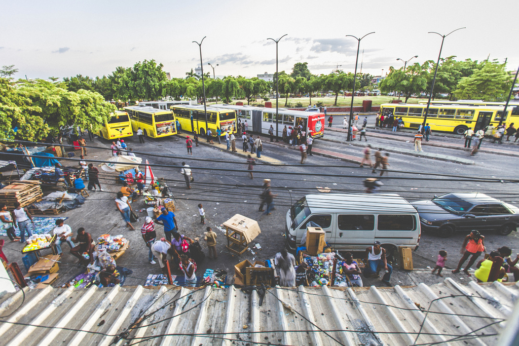 File photo of Jamaicans at a bus terminal in downtown, Kingston.