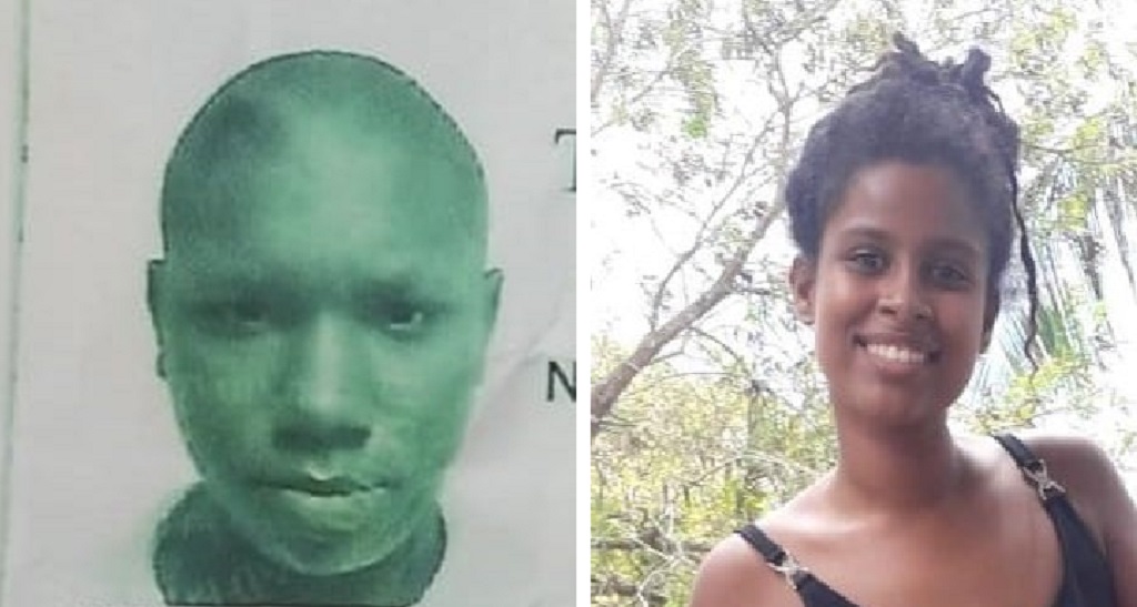 图:贾斯汀·布瑞斯韦特(左)，丹妮尔·道登(右)照片由特立尼达和多巴哥警察局提供。