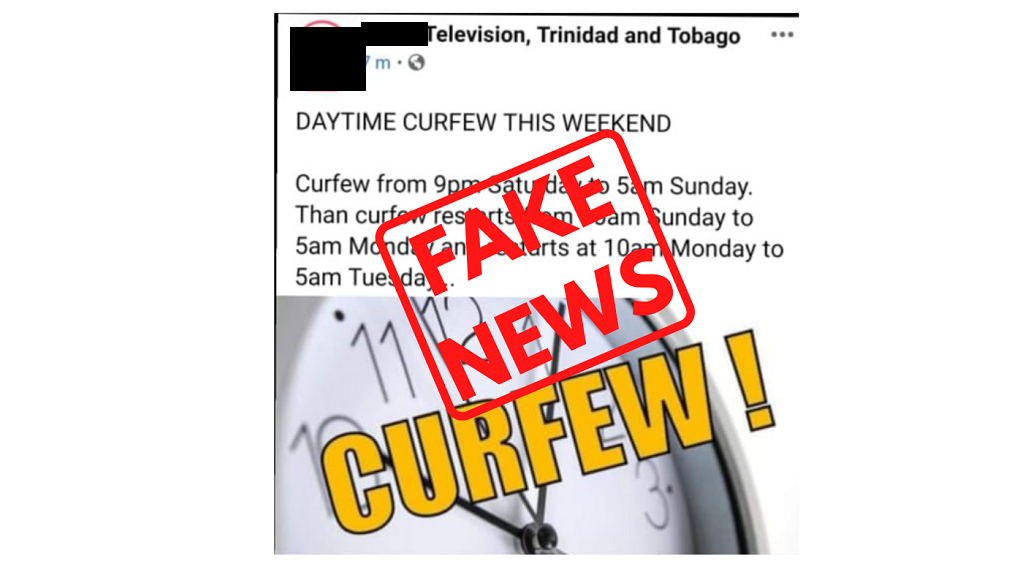 警察局长澄清了网上流传的一条虚假消息，该消息称宵禁时间已经改变。照片:警察局长加里·格里菲斯/脸书。