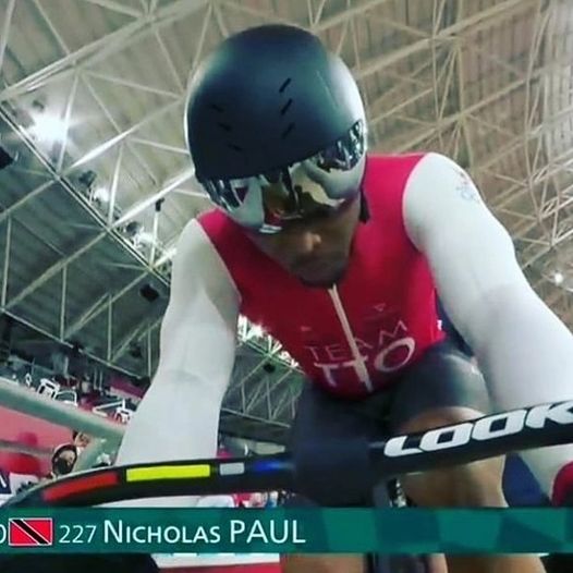特立尼达和多巴哥骑自行车的人Nicholas Paul在奥林匹克男子冲刺中排名第六，在符合活动的半决赛之后。（照片Credit  -  TTTCF）