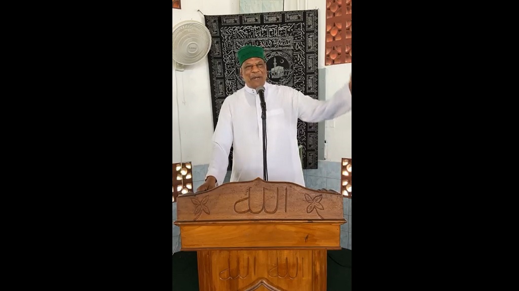 Religious leader of the Jamaat Al Muslimeen, Yasin Aby Bakr. Photo: via screenshot/Facebook.