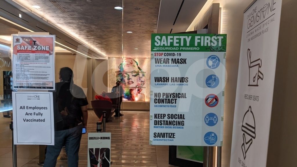 Fully vaccinated patrons return to Gemstone at IMAX on October 11, 2021, as government launches the new Safe Zone system. Photo: Alina Doodnath