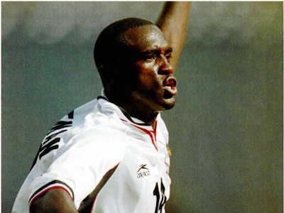 Mickey Trotman scored Trinidad and Tobago's extra-time winner against Costa Rica in the quarterfinals of the Concacaf Gold Cup on this day in 2000. (Photo credit - TTFA Media)