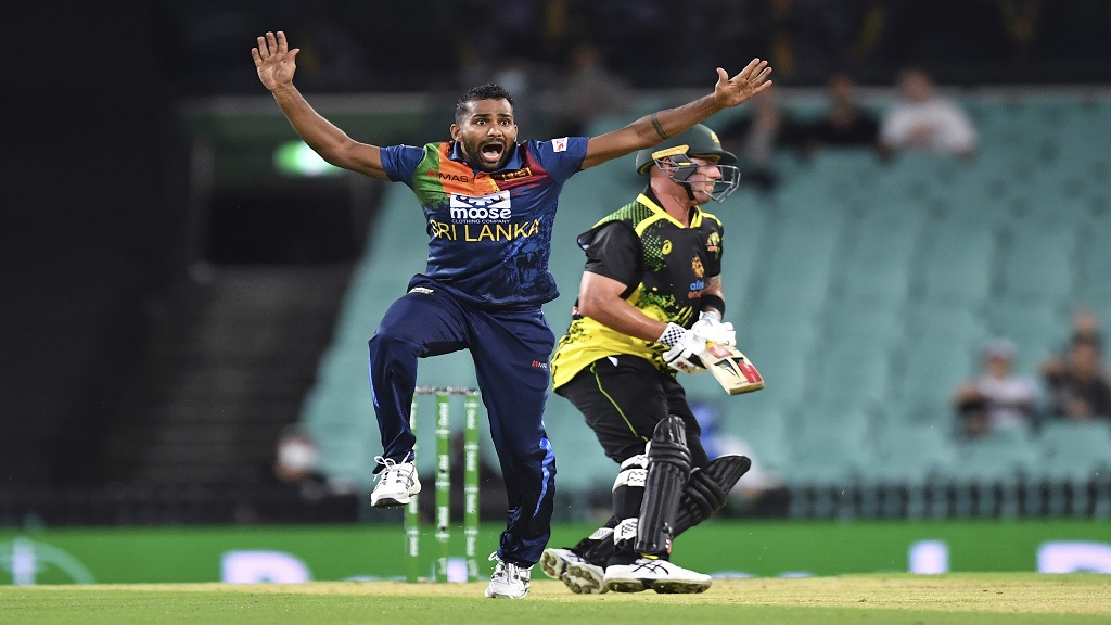 Chamika Karunaratne of Sri Lanka poses during the Sri Lanka Men's