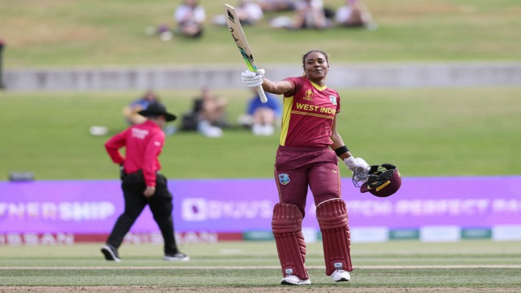 Hayley Matthews made 119 runs in 128 balls to anchor the West Indies’ innings.