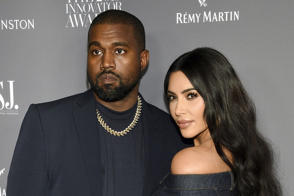 FILE - Kanye West, left, and Kim Kardashian attend the WSJ. Magazine Innovator Awards on November 6, 2019, in New York. Kardashian became a single woman on Wednesday, nearly eight years after her marriage to Ye, who legally changed his name from Kanye West. (Photo by Evan Agostini/Invision/AP, File)