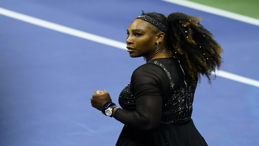 Serena Williams, of the United States, reacts after beating Anett Kontaveit, of Estonia, in the second round of the U.S. Open tennis championships, Wednesday, Aug. 31, 2022, in New York. (AP Photo/Frank Franklin II).