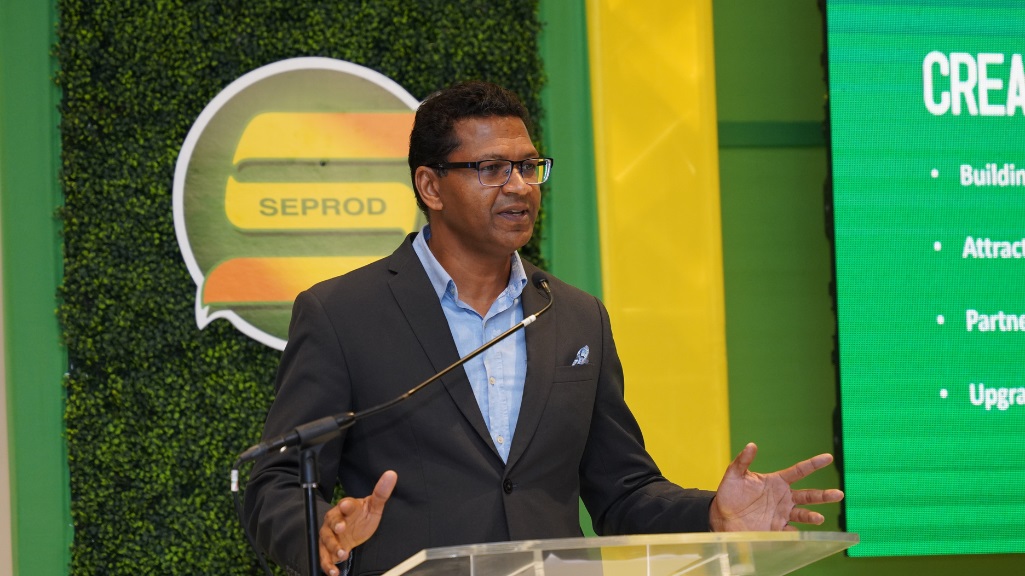 Seprod CEO Richard Pandohie addreses the company's annual general meeting on Monday, September 19, 2022. 