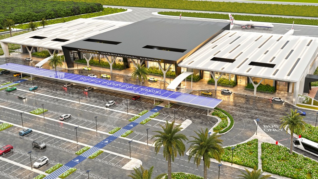 A rendering of the new Dominica International Airport. The airport is among three expected to be built in the coming years.