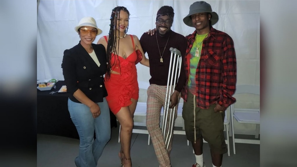 Rihanna and ASAP Rocky attend the Imagine Reggae Festival at the Kensington  Oval in Bridgetown, Barbados