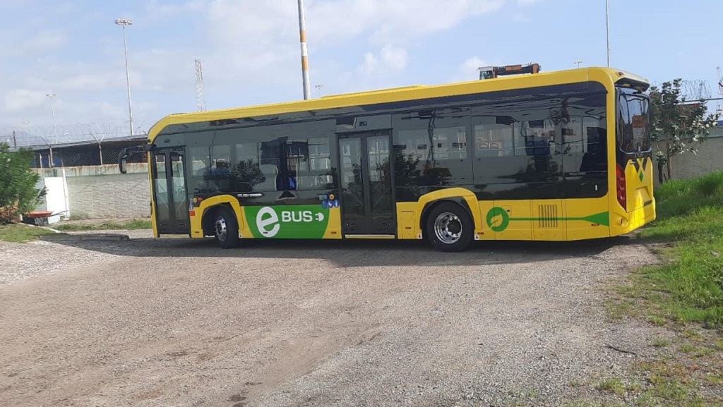 The Jamaica Metropolis Transit Firm's (JUTC) recent electric bus. 