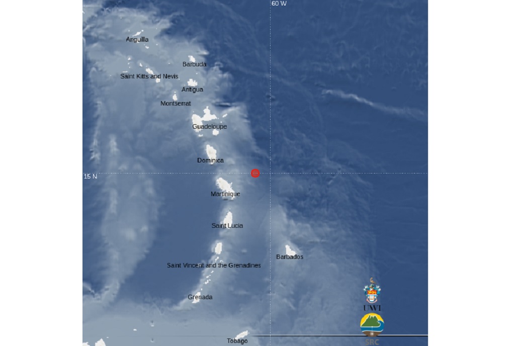 Earthquake again near Martinique, Dominica