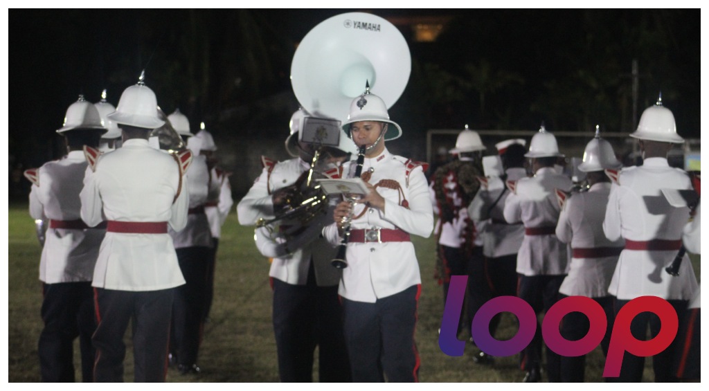 The members of the Barbados Police Service thrilled with their renditions and formations