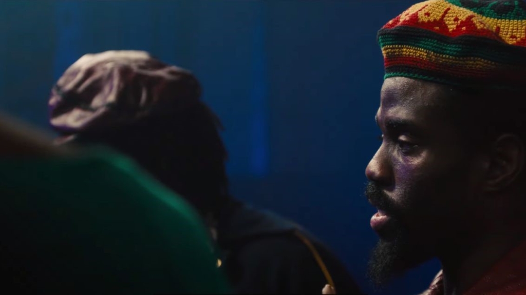 Hector Donald Lewis aka Hector Roots in a scene from the new Bob Marley biopic