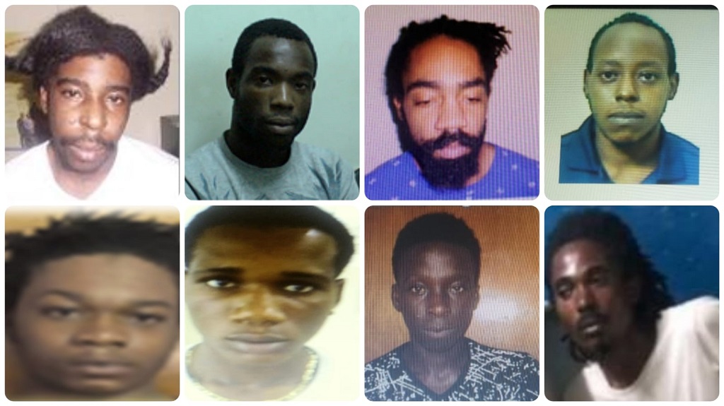 flights Escapees from the St Elizabeth Police Station lock-up (clockwise, from leading left) Anward 'Kirkie' Hinds, whose murder trial is arranged to start today; Richard Brown; Oral Cole; Kenneth Stewart; Jevaughn Simms; Demar Williams; Dean Simpson; and Alrick Hutchinson.