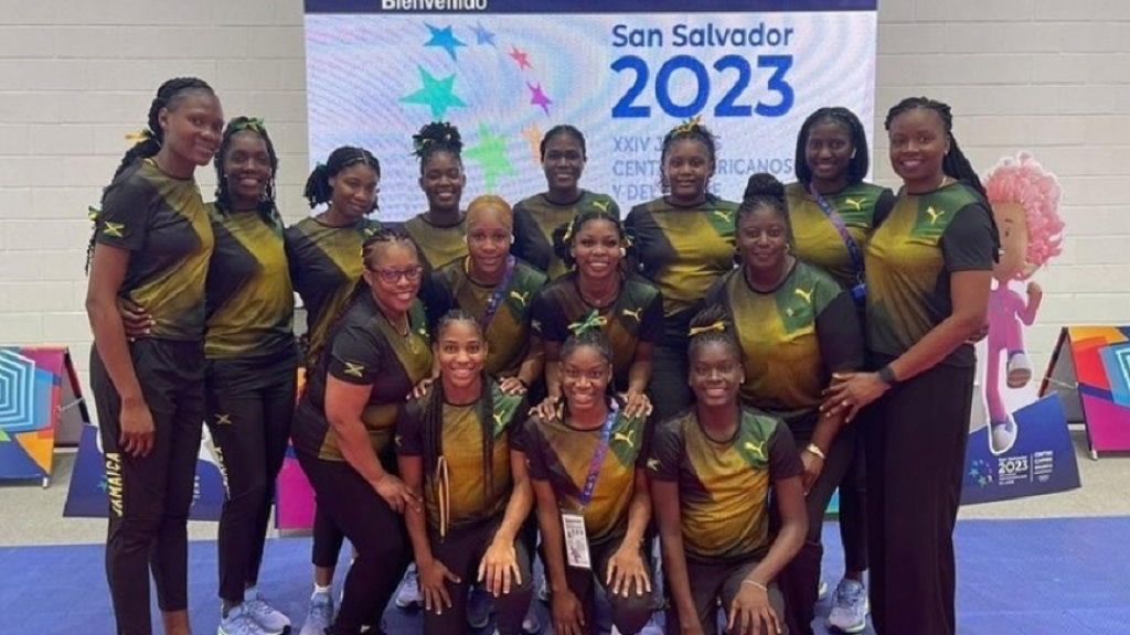 Jamaica's netball squad at the CAC Games in El Salvador.