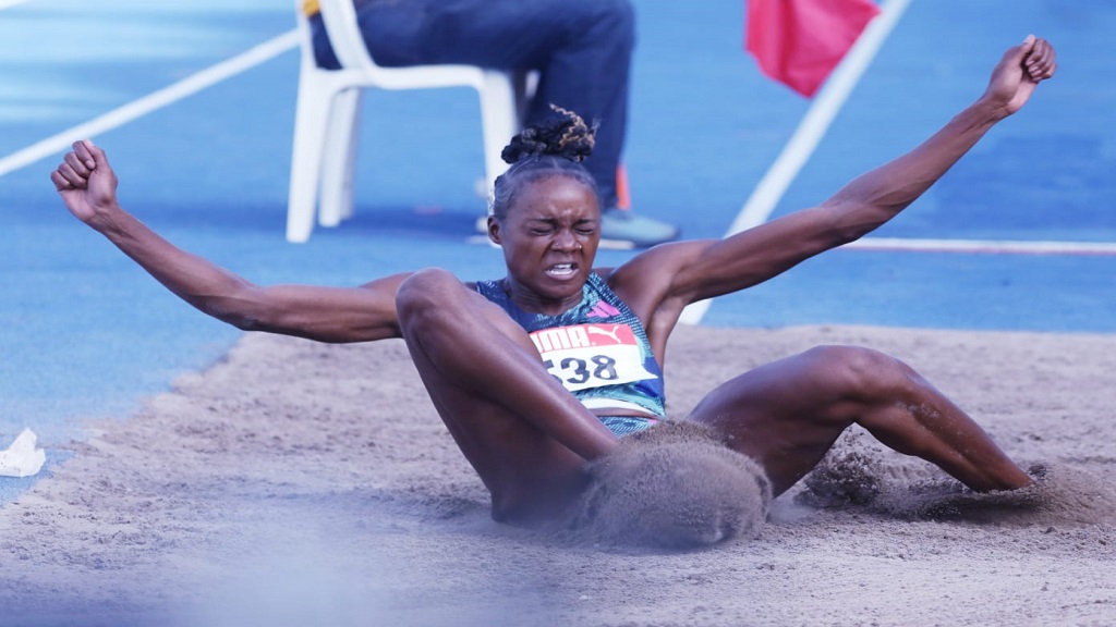 Tissanna Hickling competes in the women's long jump final on the opening day of the Jamaica Trials at the National Stadium on Thursday, July 6, 2023.