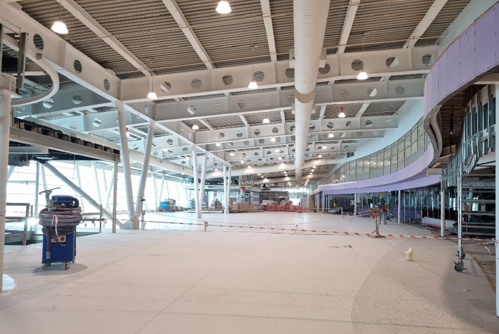 Construction at Princess Juliana International Airport, Sint Maarten. 