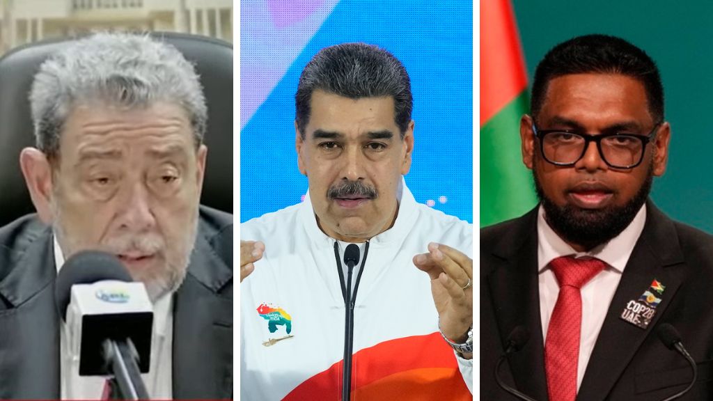 In Photo: Prime Minister of St Vincent and the Grenadines, Dr Ralph Gonsalves; President of Venezuela Nicolas Maduro and President of Guyana Dr Irfaan Ali. 