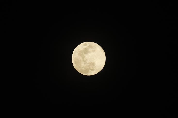 The Moon photographed from Doha on January 25, 2024 KARIM JAAFAR / AFP 
