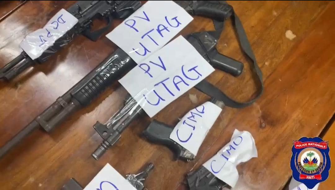 Weapons seized during police interventions and operations from February 29 to March 26, 2024 Image: PNH