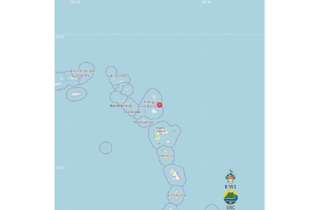 A 3.7 magnitude earthquake was recorded near Antigua and Barbuda