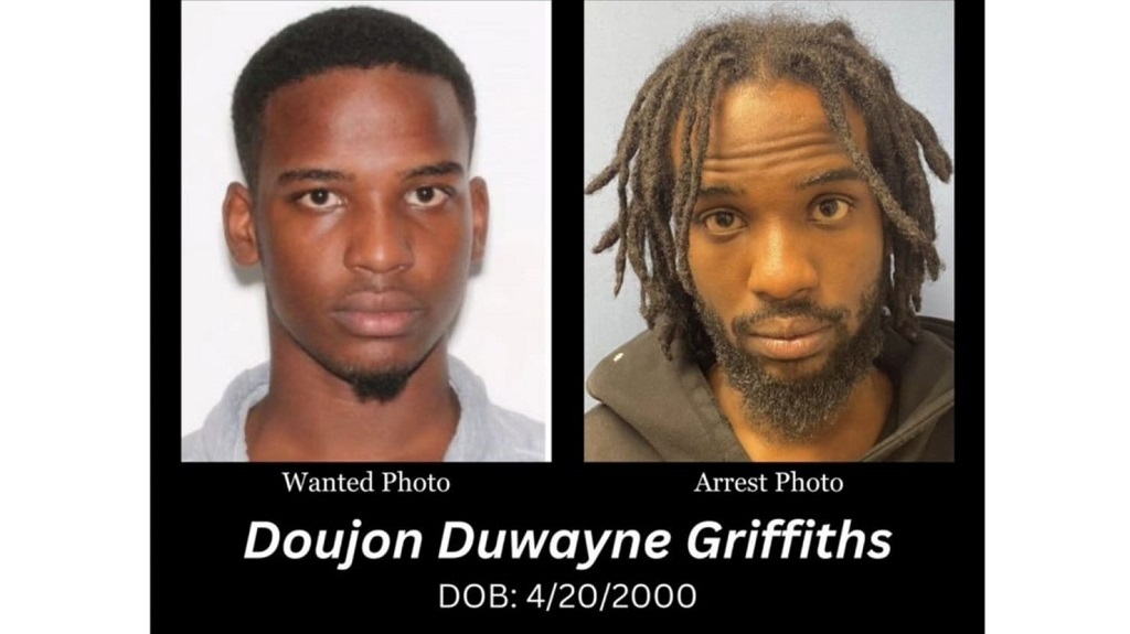 Images of Doujon Duwayne Griffiths released by the Orange County Sheriff'sOffice in the US following his arrest in connection with the killing of 20-year-ol Massania Malcom and her one-year-old daughter Jordania in September 2021.