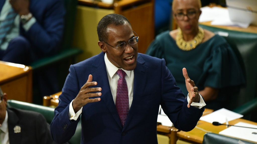 Minister of Finance and the Public Service, Dr Nigel Clarke, opens the 2024/25 Budget Debate in the House of Representatives on March 12. (Photo: JIS File)