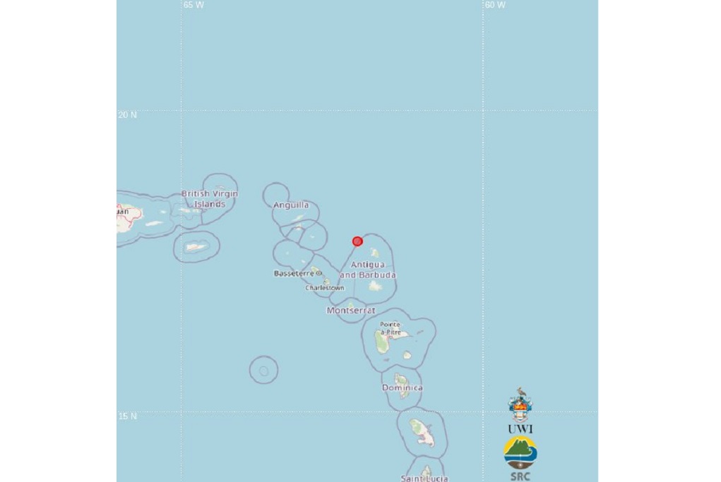 A small earthquake was recorded near Antigua