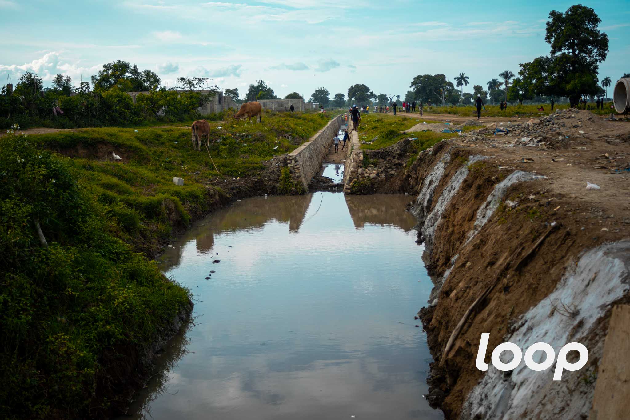The Haitian irrigation canal at Ouanaminthe Photo: Marc Henley Augustin 