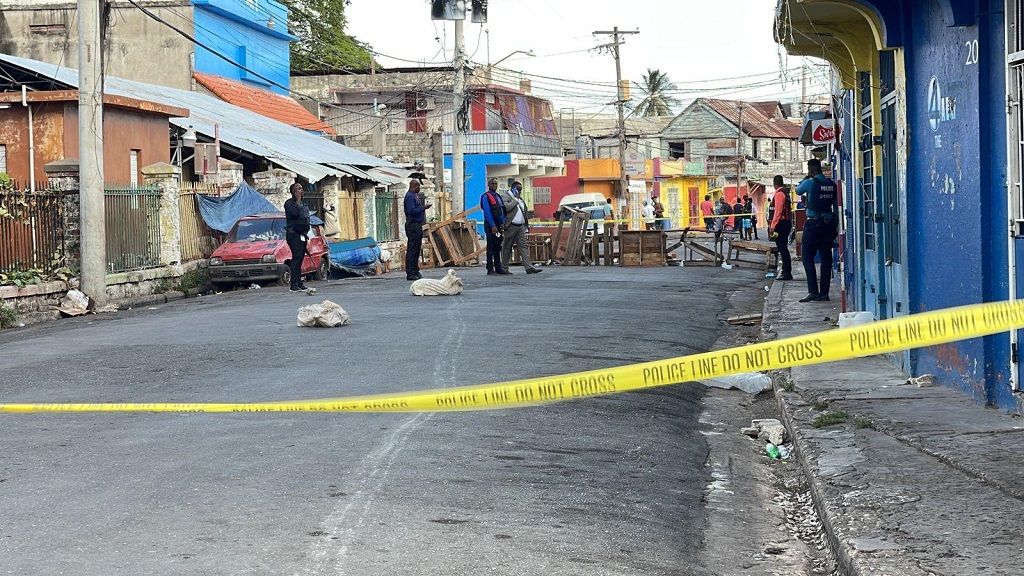 File photo of a fatal shooting scene in Spanish Town, St Catherine.