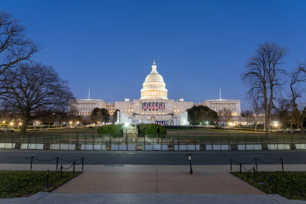 The west side of the US Capitol prepares for the 59th Presidential Inauguration Photo: iStock