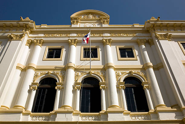 Panamanian architecture with a Panamanian flag.  This photo is used for illustration purposes only.  Photo: iStock  
