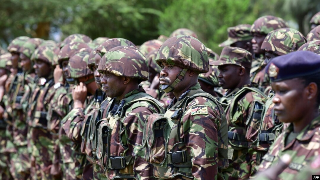 Kenyan soldiers.  Photo: AFP