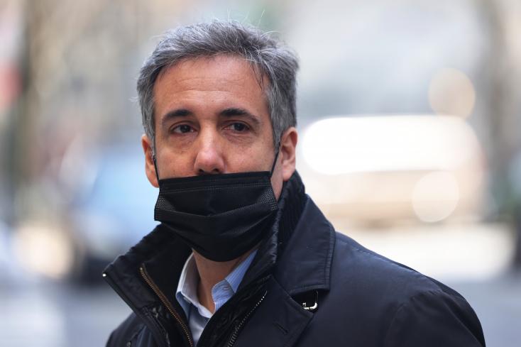 Michael Cohen, Donald Trump's former personal lawyer, as he leaves the Manhattan prosecutor's office, March 19, 2021 MICHAEL M. SANTIAGO / GETTY IMAGES NORTH AMERICA/AFP  