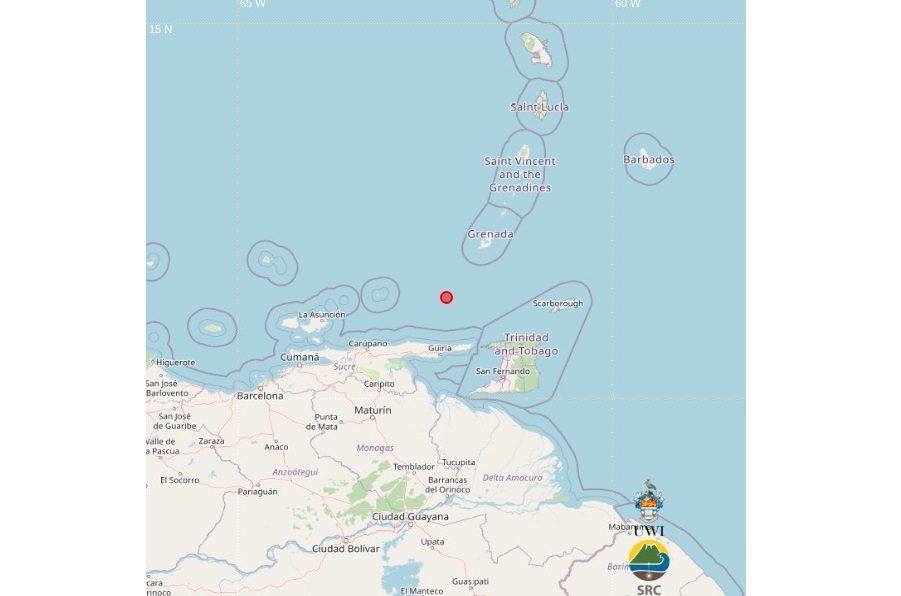 A 3.5 magnitude earthquake was recorded southwest of Grenada