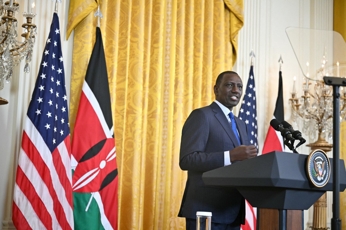 Kenyan President William Ruto at the White House, Thursday May 23, 2024. MANDEL NGAN, MANDEL NGAN/ AFP