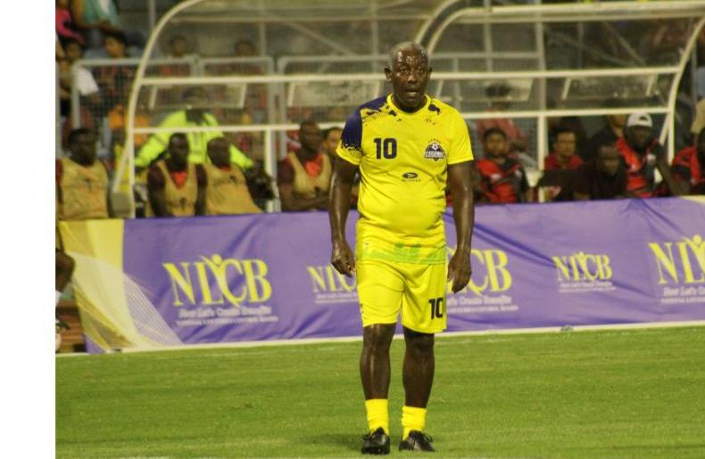  Former T&T midfielder and head coach Russell Latapy during the 2024 Legends match. (Photo credit - Vidia S. Ramphal)