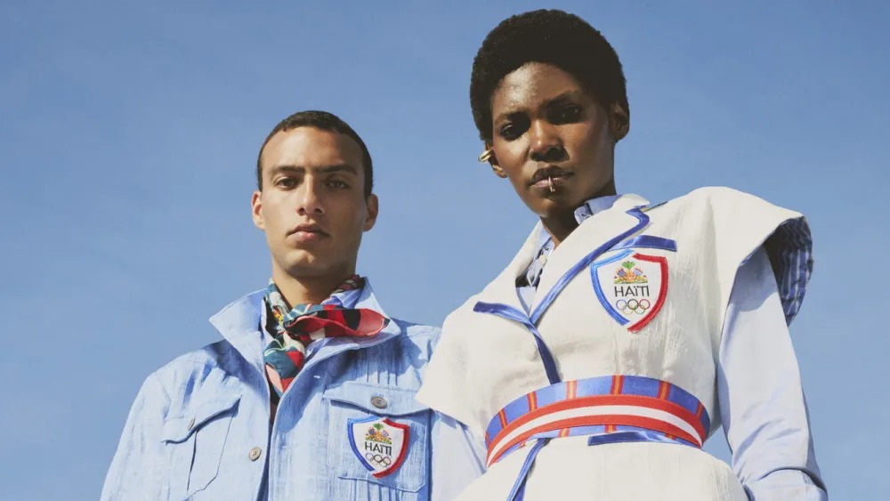 Team Haiti uniforms for the Paris 2024 Olympic Games designed by Stella Jean.  Photo: Stella JEAN