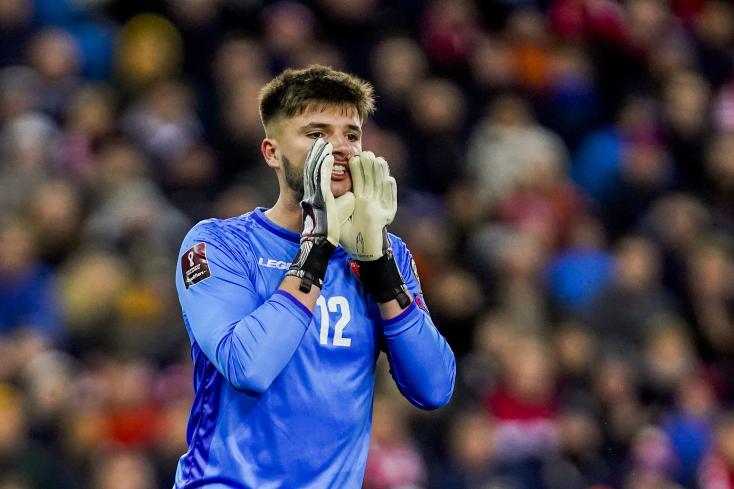 Matija Sarkic, Montenegro goalkeeper who died suddenly at the age of 26, in October 2021 during a World Cup qualifying match in Qatar against Norway HÅKON MOSVOLD LARSEN / NTB/AFP  