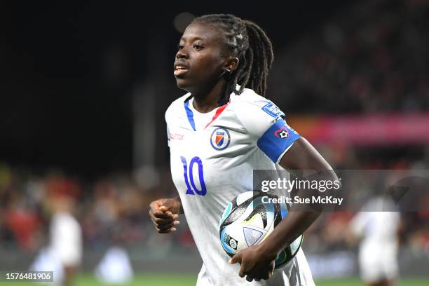 The Haitian scorer, Nérilia Mondesir.  Photo: Getty Images 