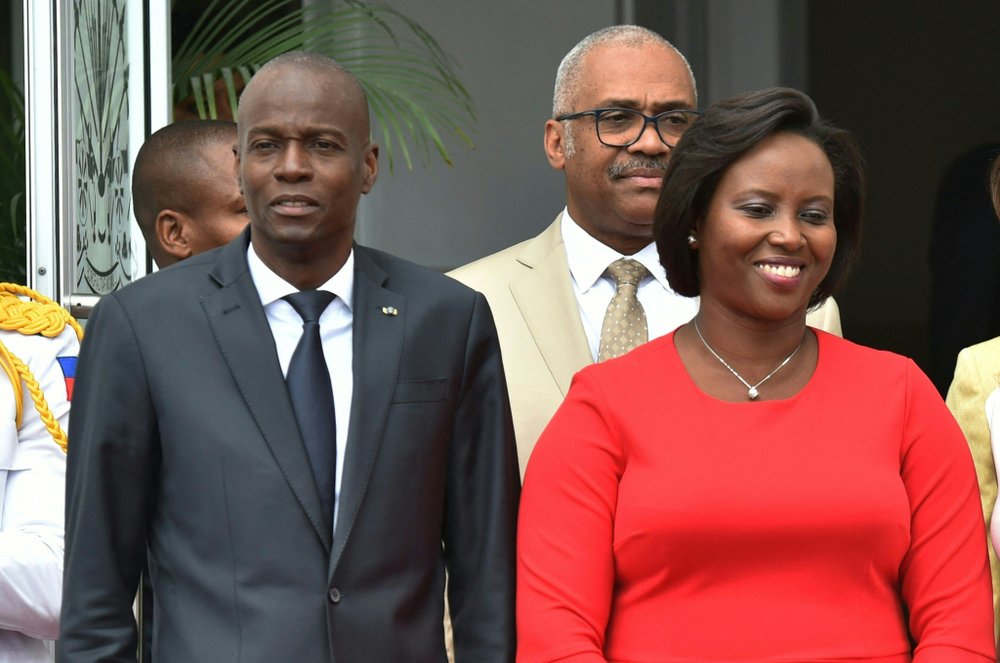 Jovenel Moïse, president assassinated in July 2021 and his wife Martine Moïse.  • AFP - AFP OR LICENSORS - HECTOR RETAMAL